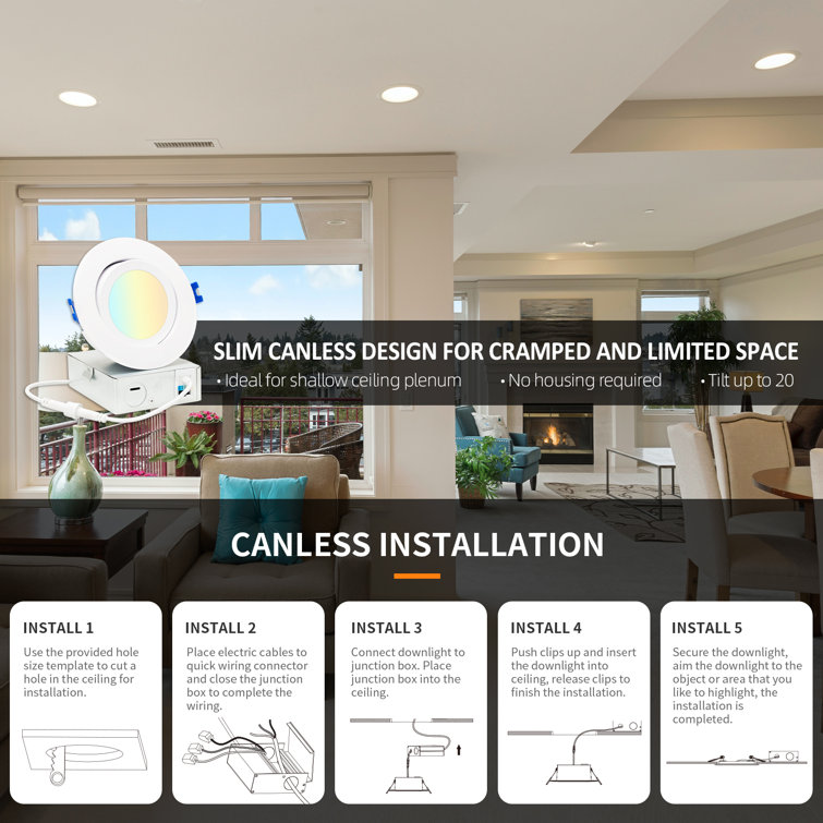 MW LIGHTING 6 Selectable Color Temperature Dimmable Air Tight IC